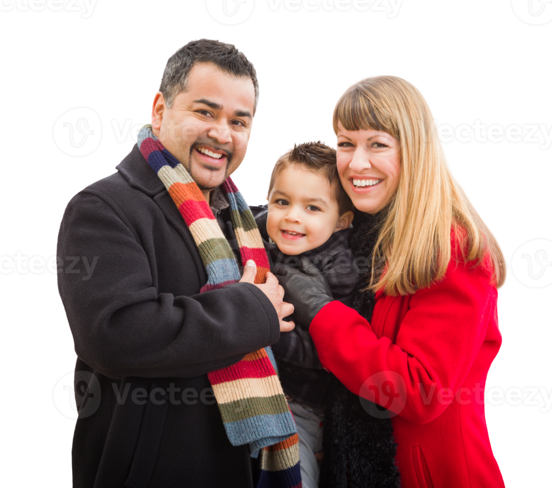 transparentes png einer glücklichen jungen multiethnischen familie.