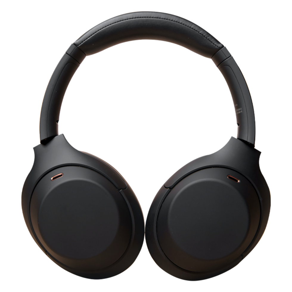 Plain Black Wireless Headphones png