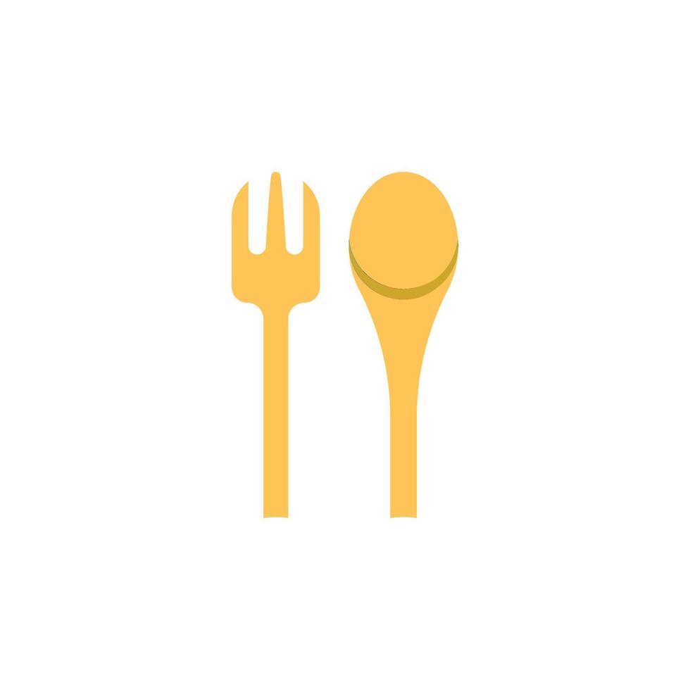 Spoon and fork icon symbol vector