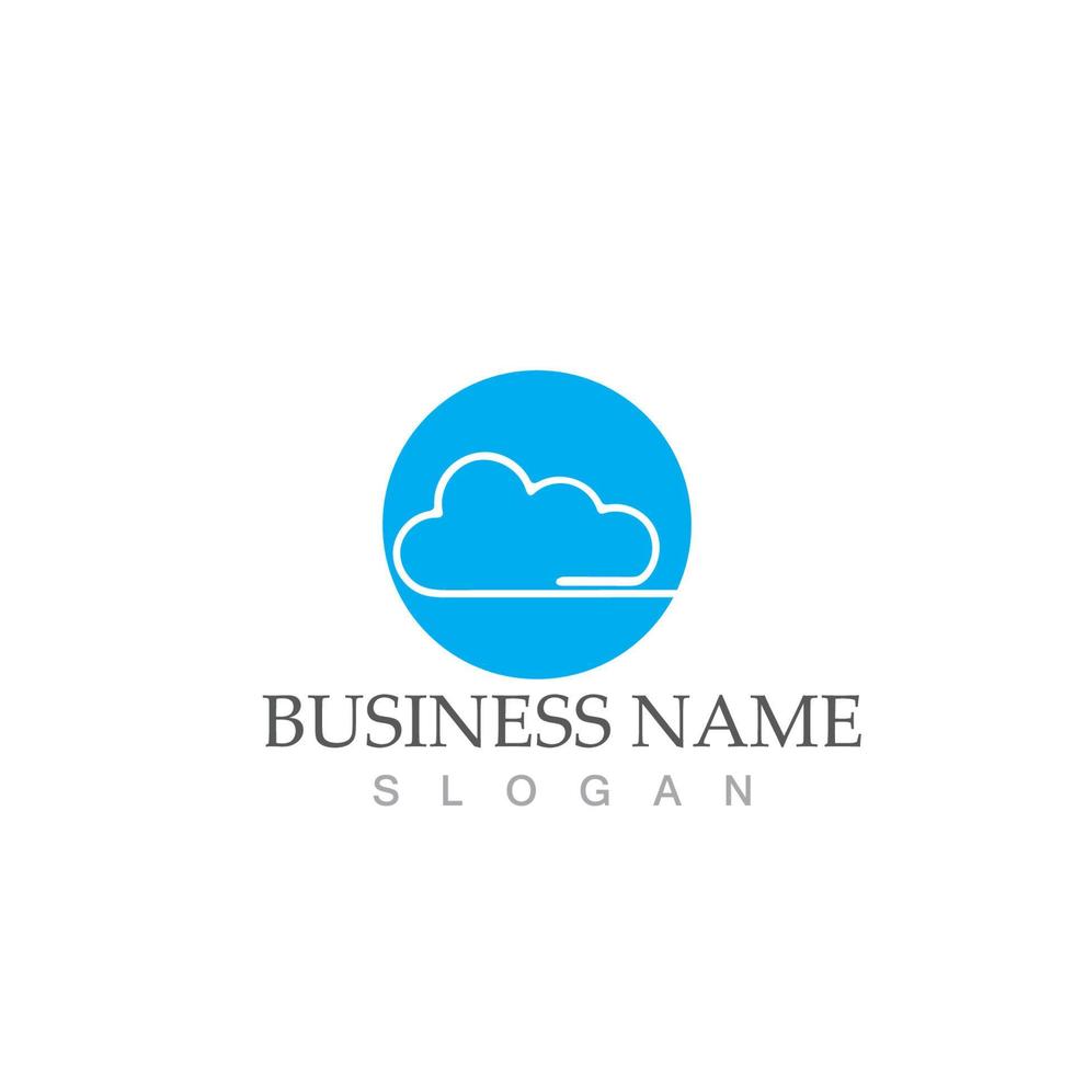 Cloud template icon vector