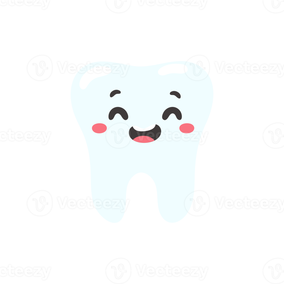 Cartoon teeth and gums inside the mouth are happy with the problem of tooth decay. There are plaque on the teeth. png