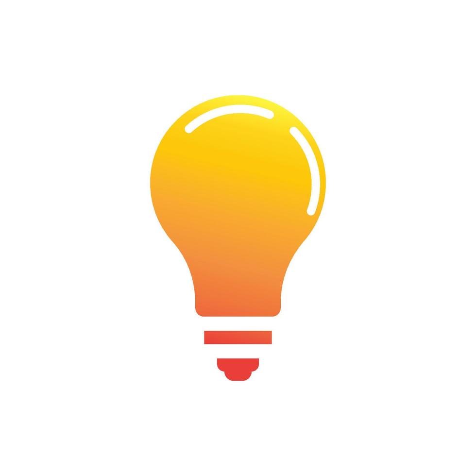 Light bulb symbol icon vector