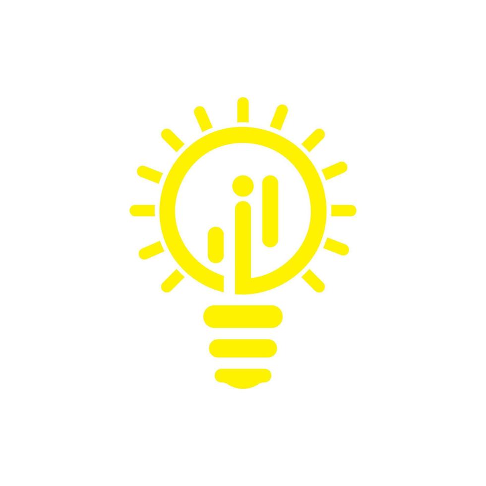 Light bulb symbol icon vector