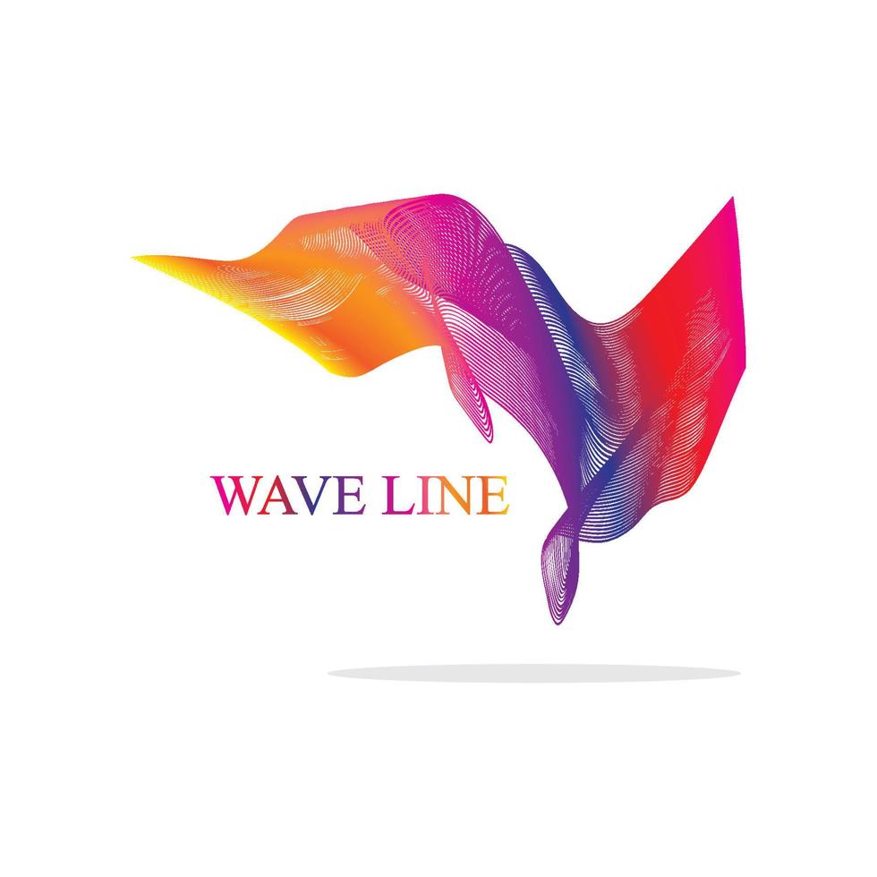 Wave line vector color background