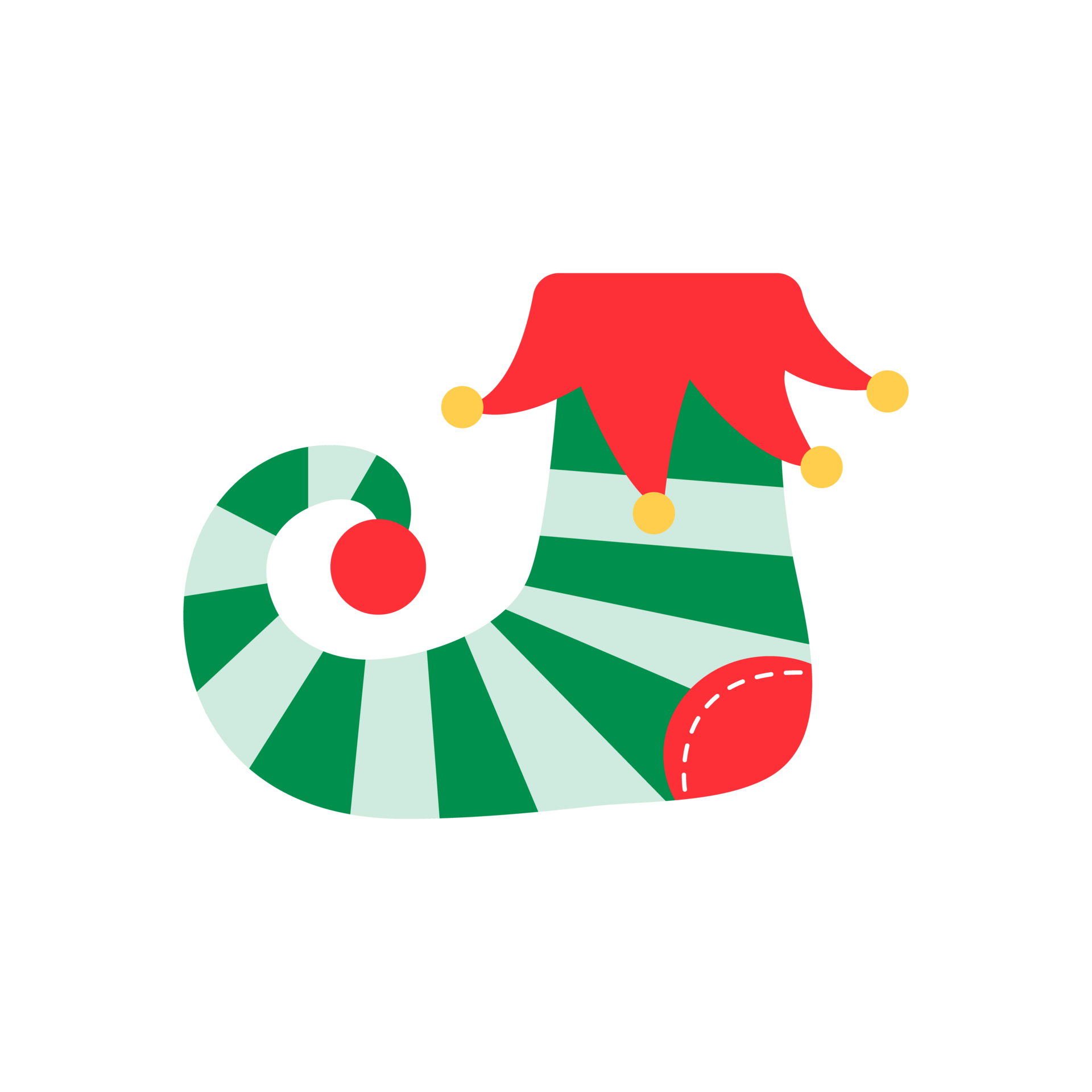 Christmas socks. Red and green socks with various patterns for