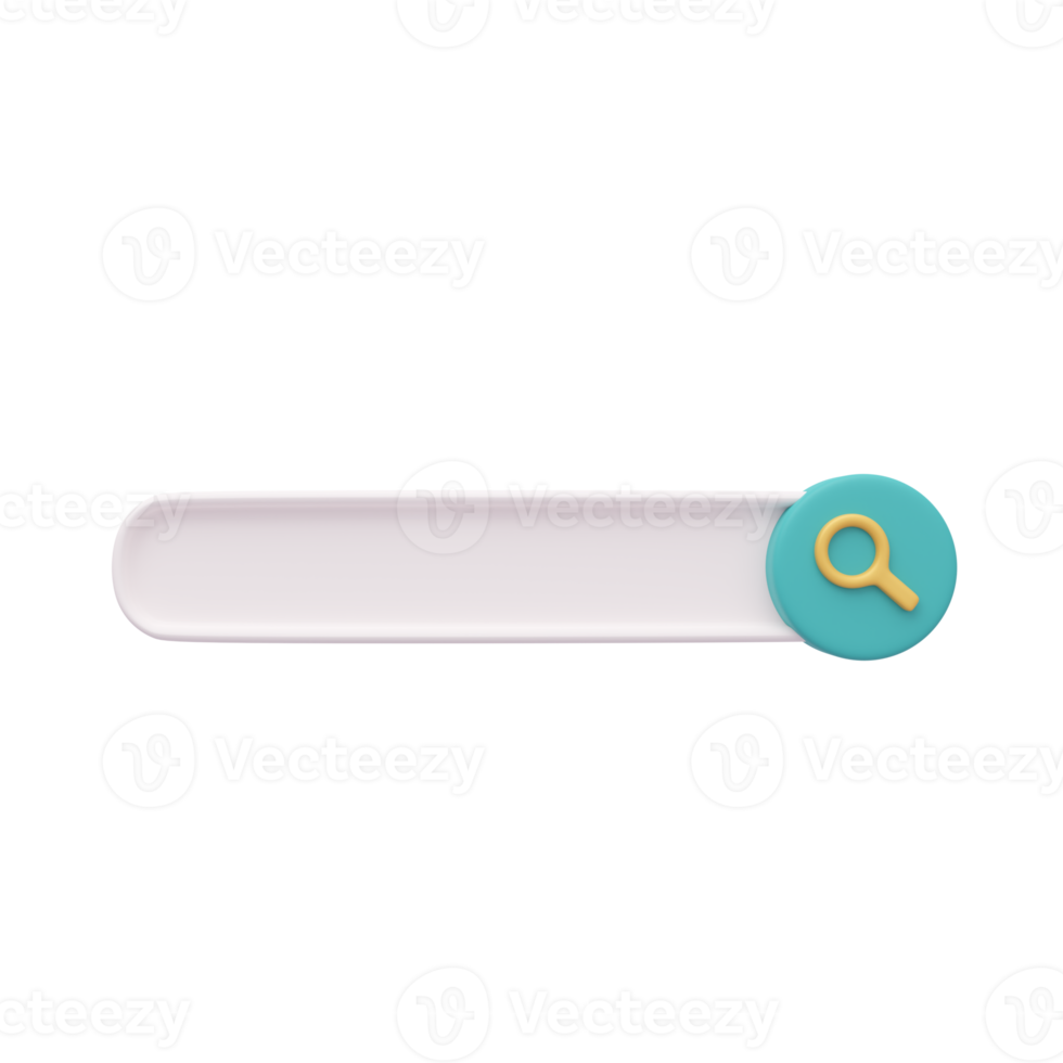 Minimal search bar. Simple and modern search bar design. 3D Illustration Background. png