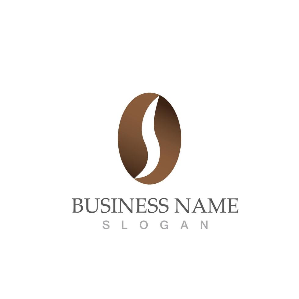 Coffee bean icon vector