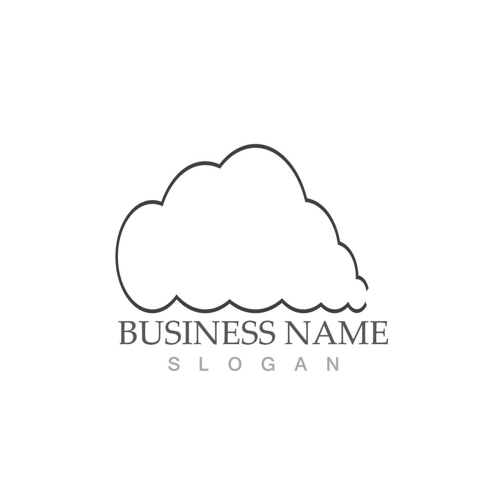 Cloud template icon vector