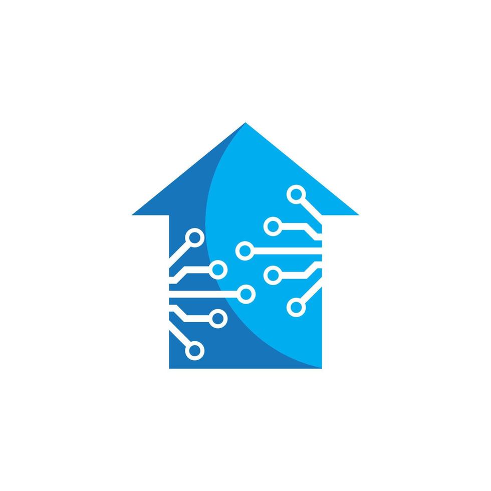 Home tech logo vector illustration