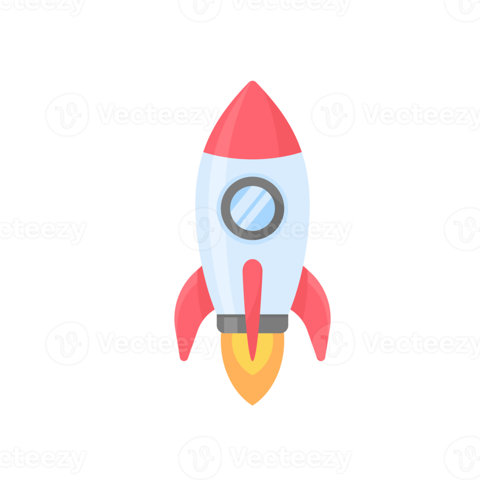 Space exploration rocket soars into the sky concept of starting to learn science png
