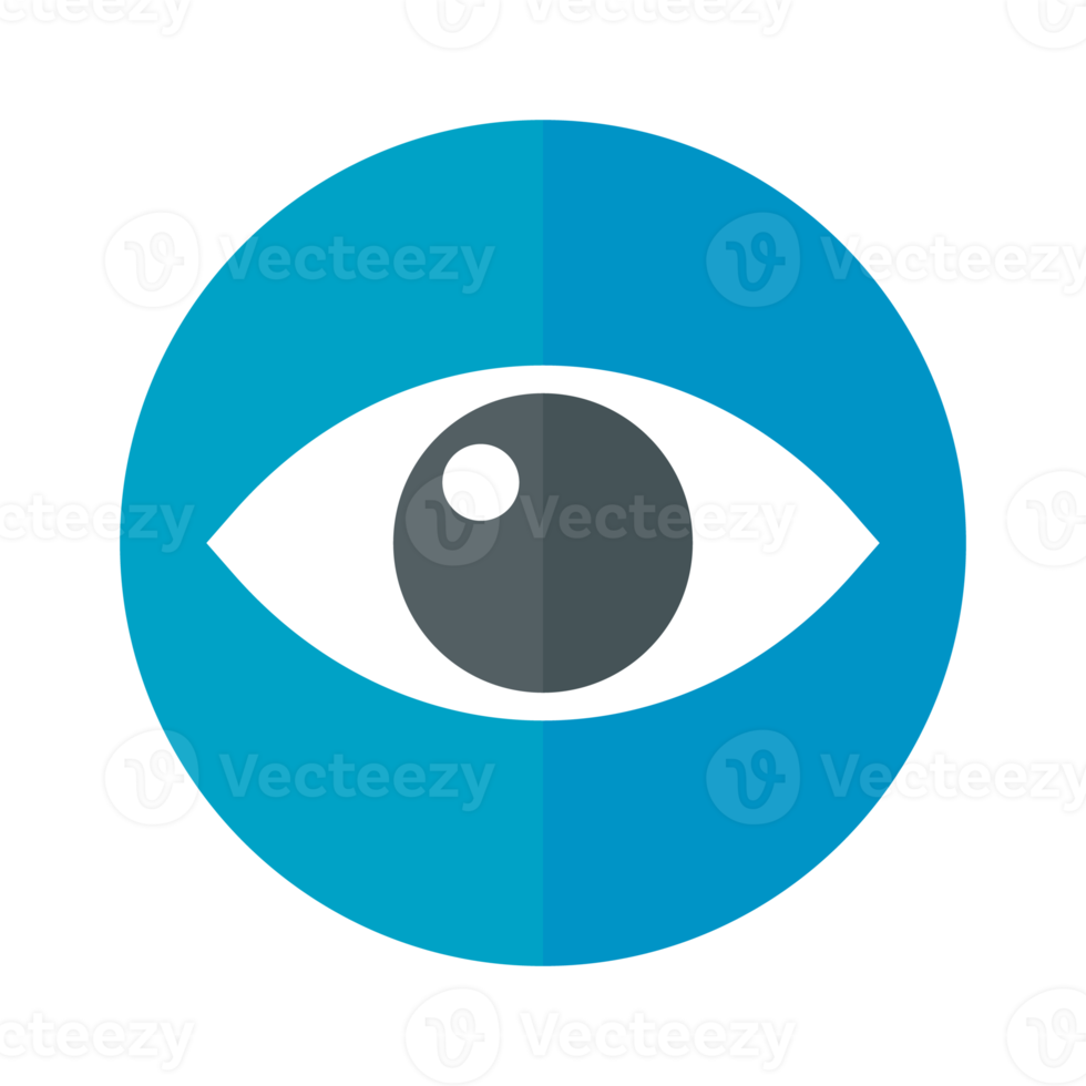 Eye icon. Simple flat eye design Vision care concept Wear glasses for a clear vision. png