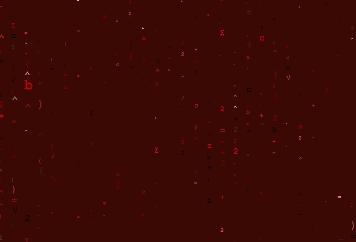 Light Red, Yellow vector cover with math elements.