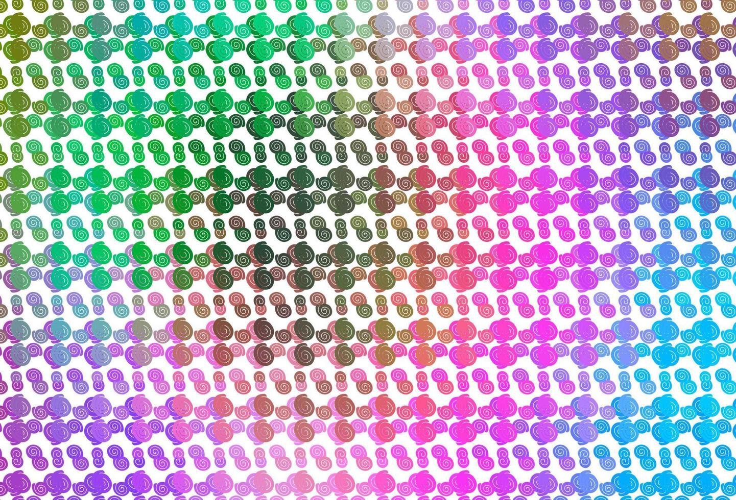 Fondo de vector de arco iris multicolor claro con formas líquidas.