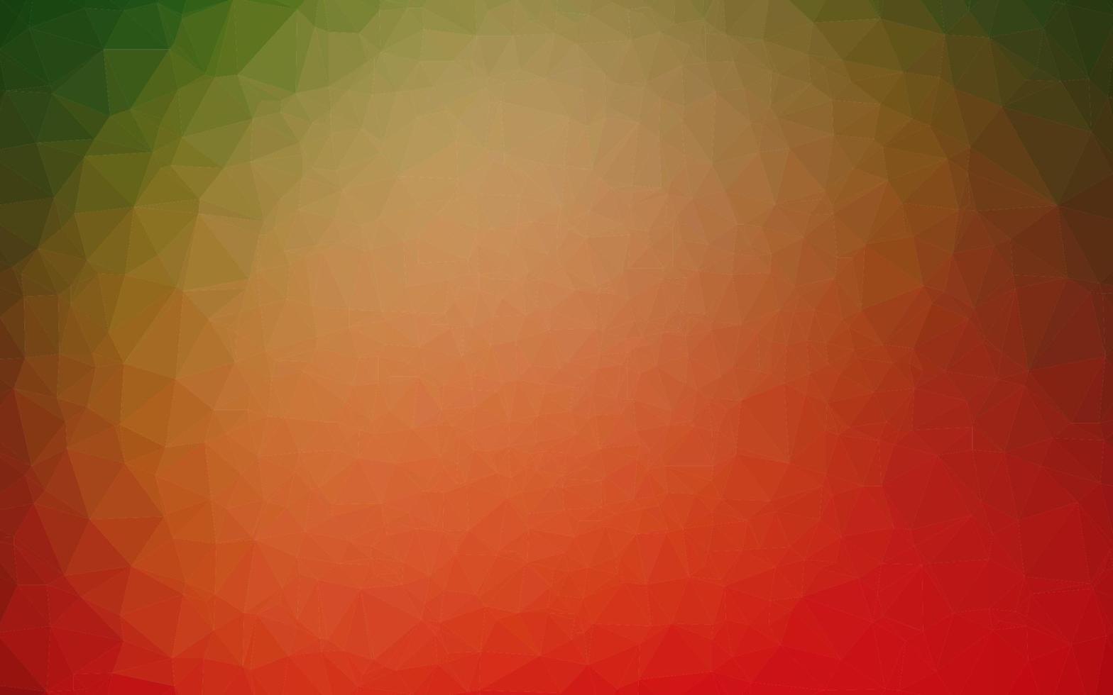 Light Green, Red vector shining triangular background.