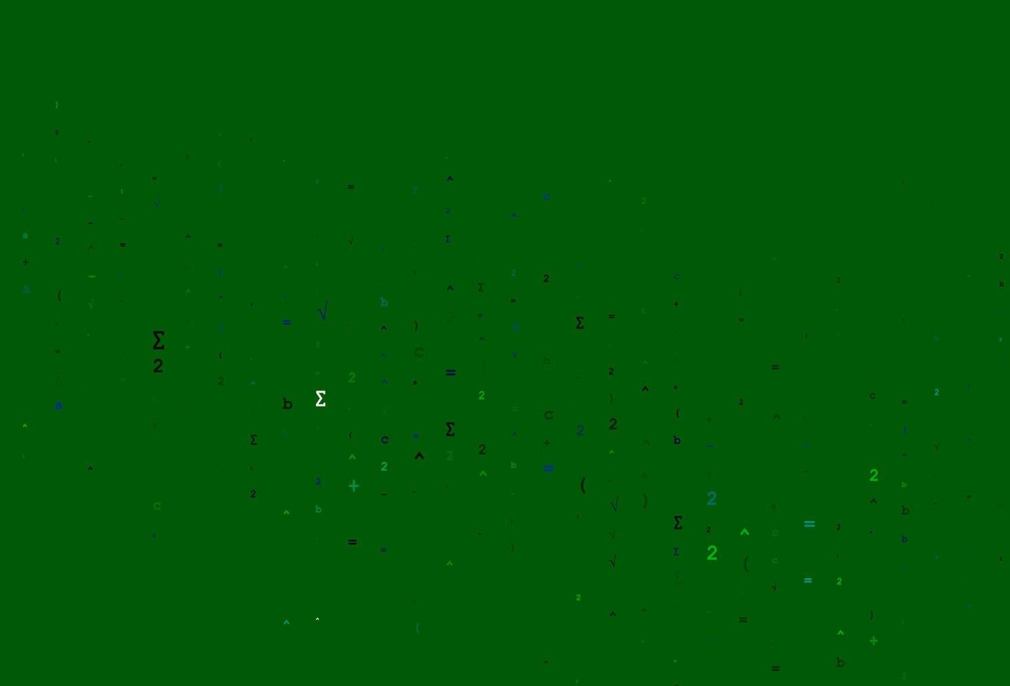 Light Blue, Green vector template with math simbols.