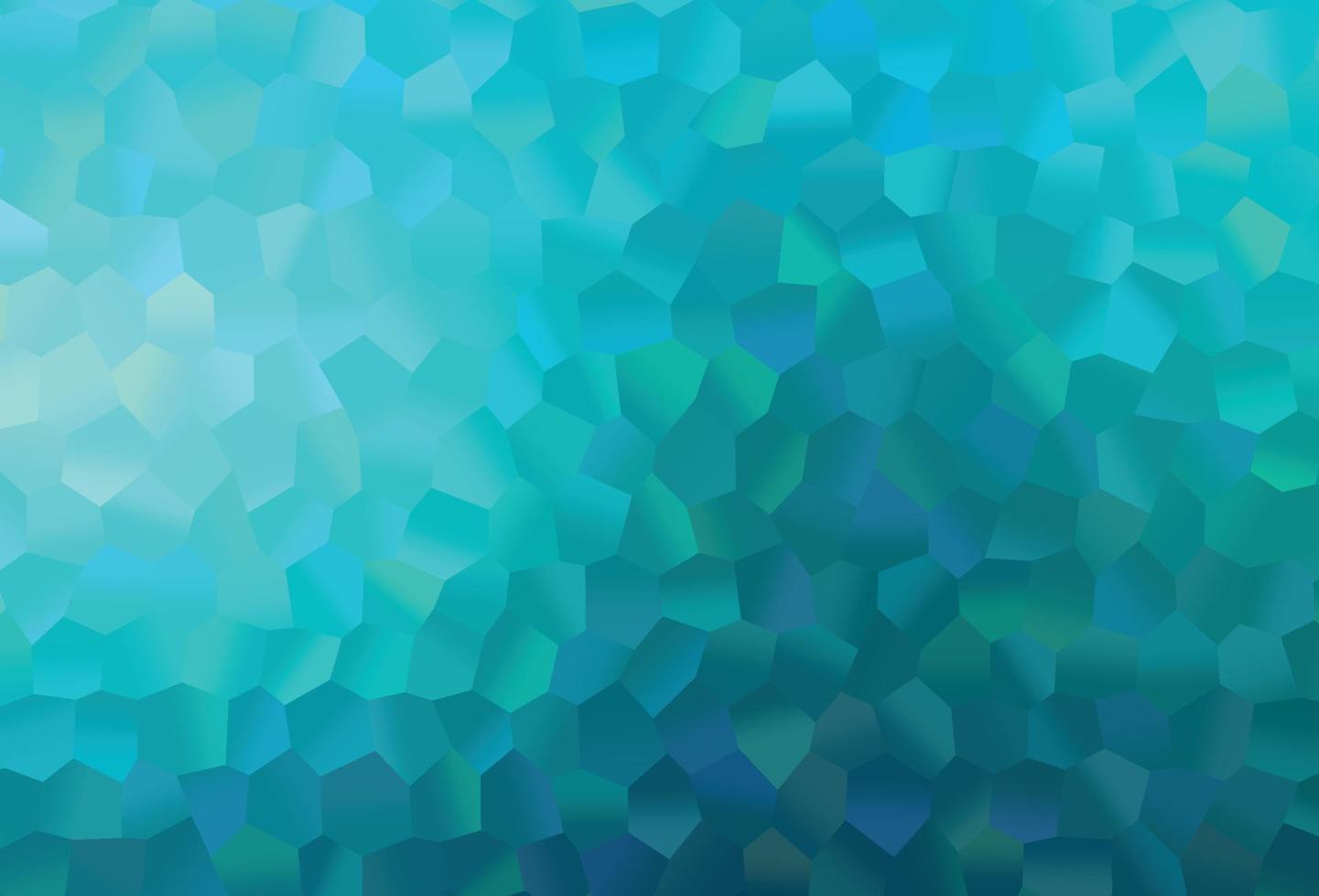 textura de vector azul claro con hexágonos de colores.