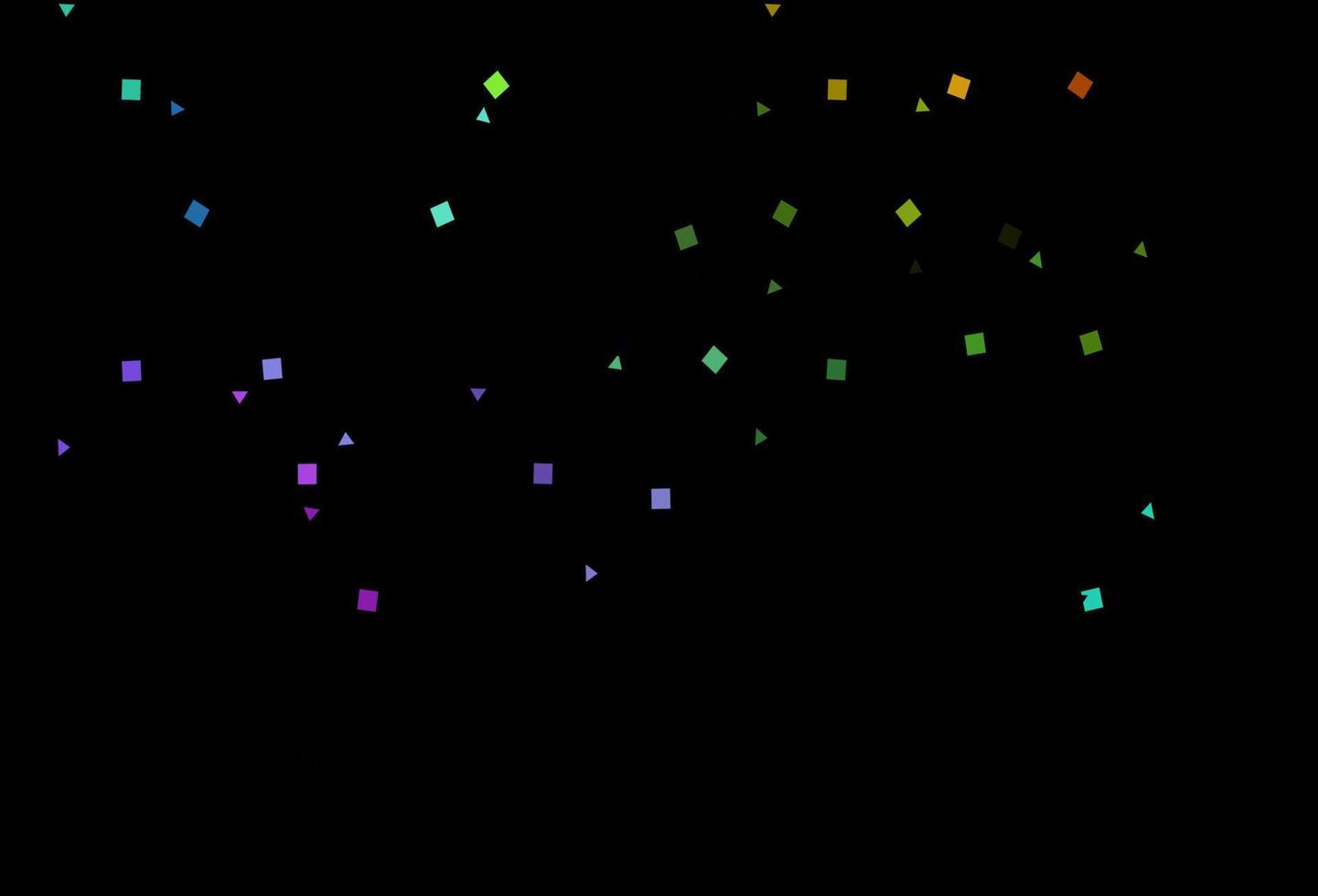 Dark Multicolor, Rainbow vector cover in polygonal style with circles.