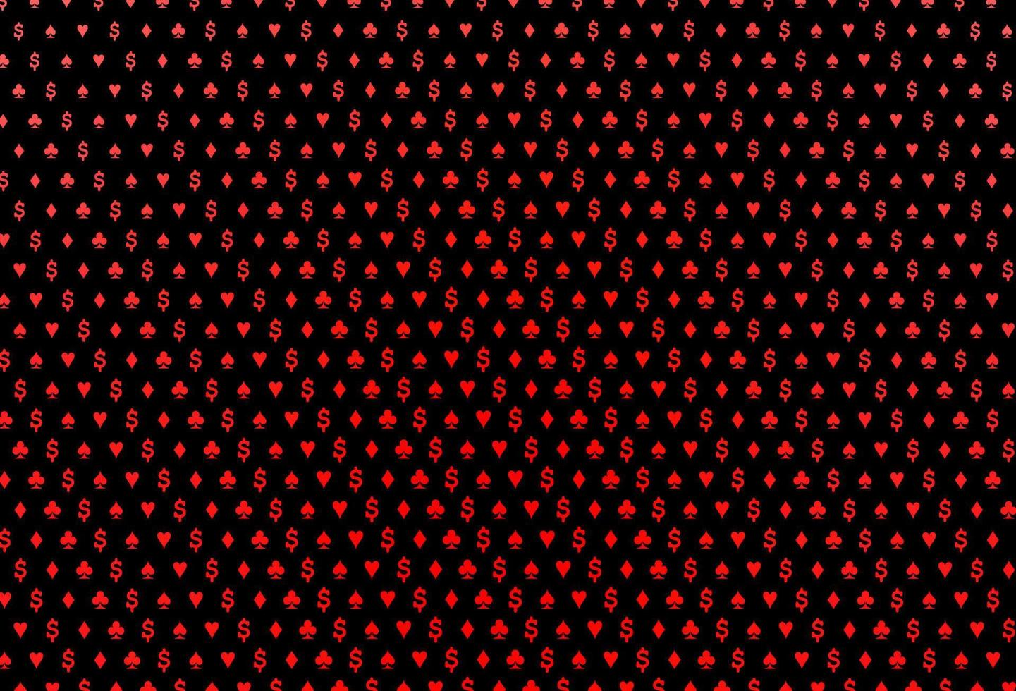 Dark red vector background with cards signs.