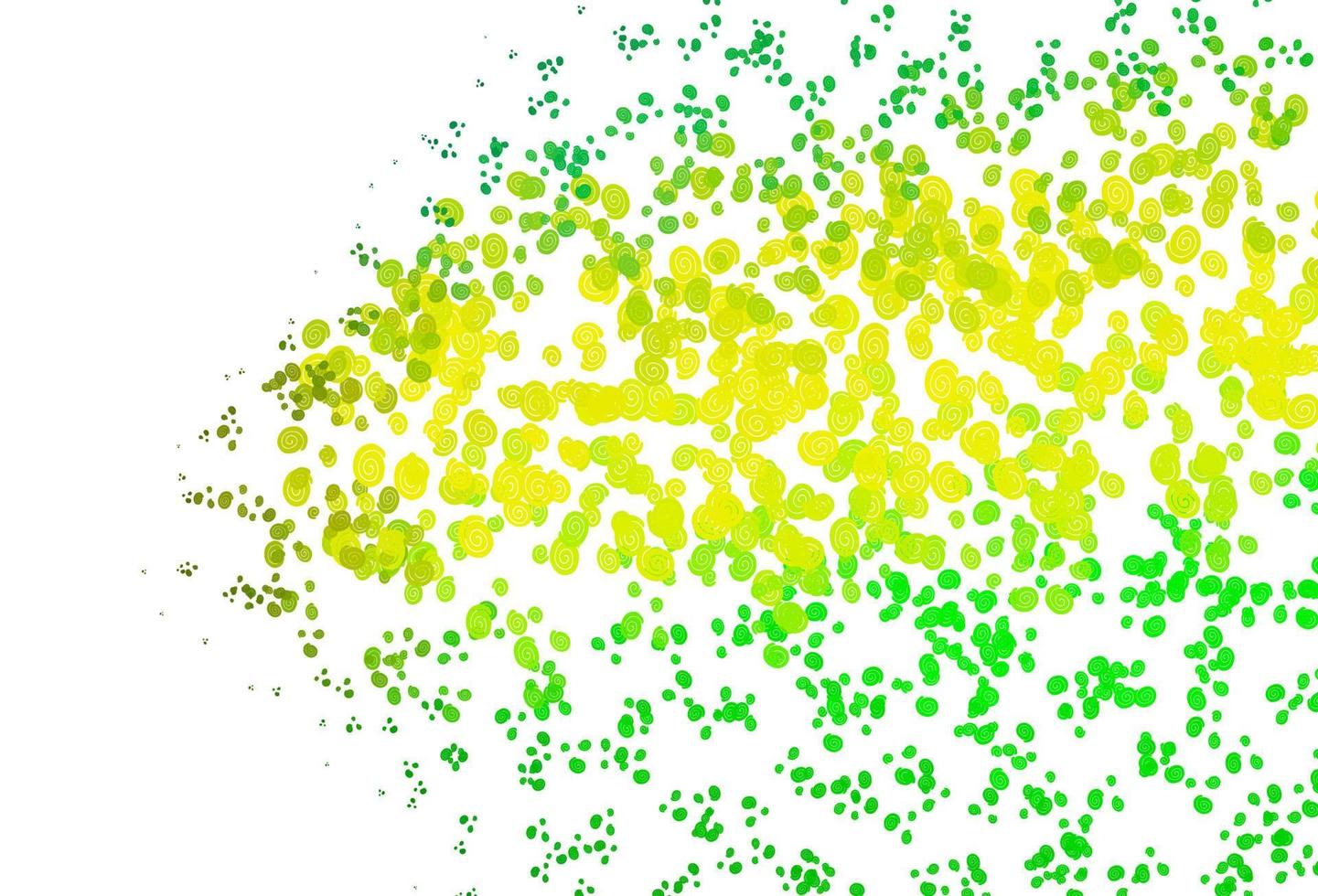 Light Green, Yellow vector background with bent lines.