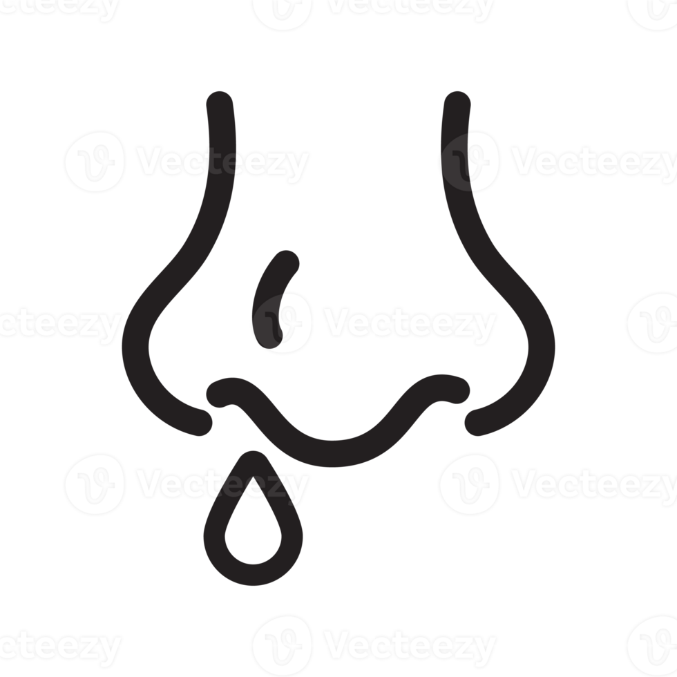 Nose icon. Runny nose The concept of care for patients with viral fever png