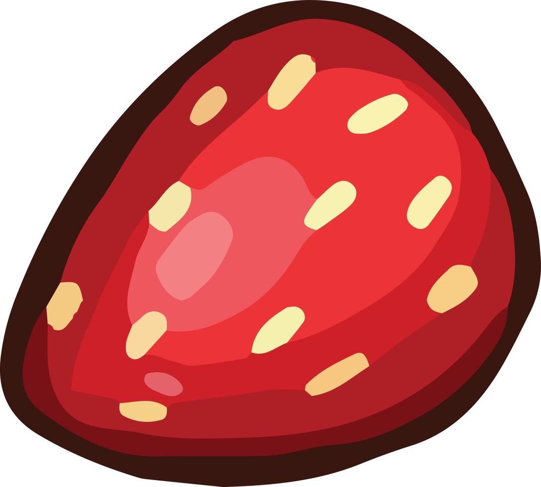 Berry red strawberry. vector illustration Cartoon style.