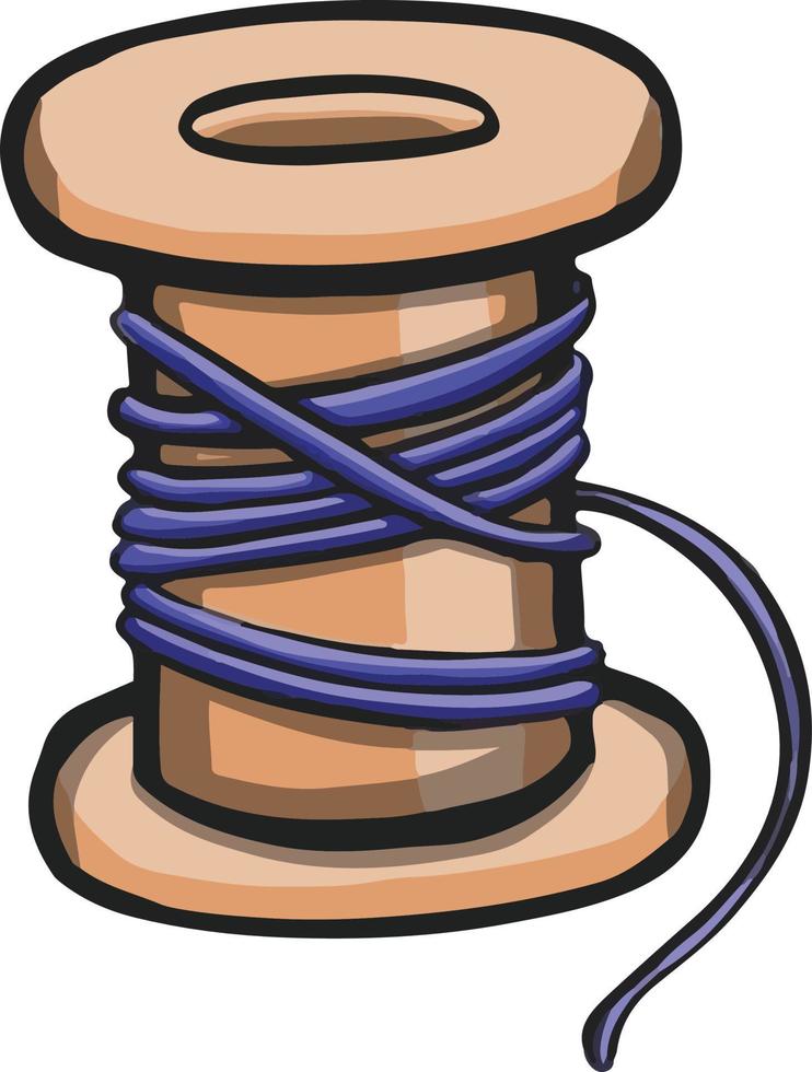 Spool of thread for sewing and needlework illustration vector
