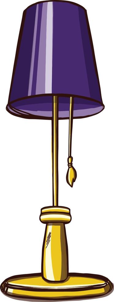 Floor lamp, lamp color illustration vector