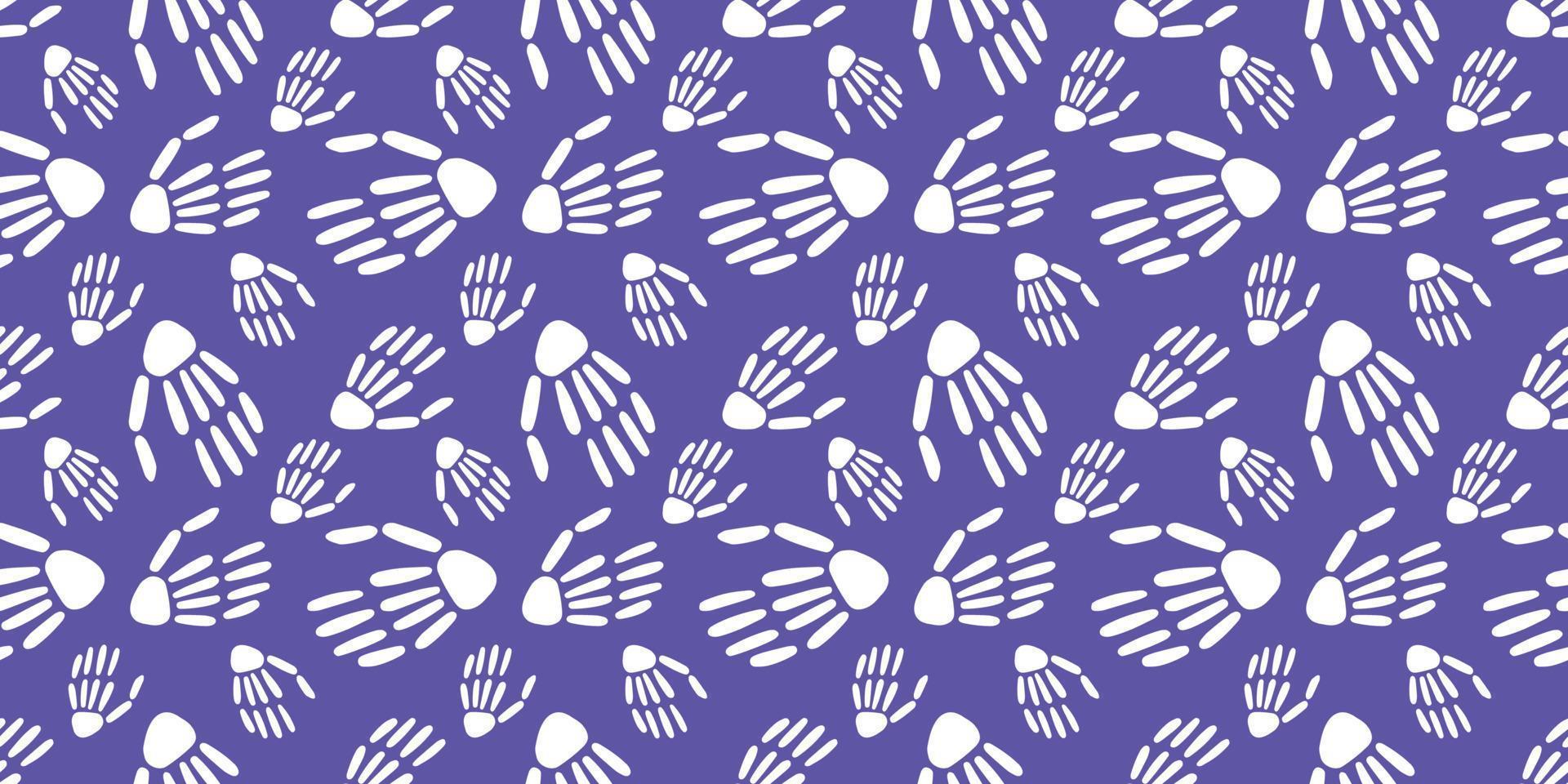 seamless pattern of Skeleton hands.Vector vector