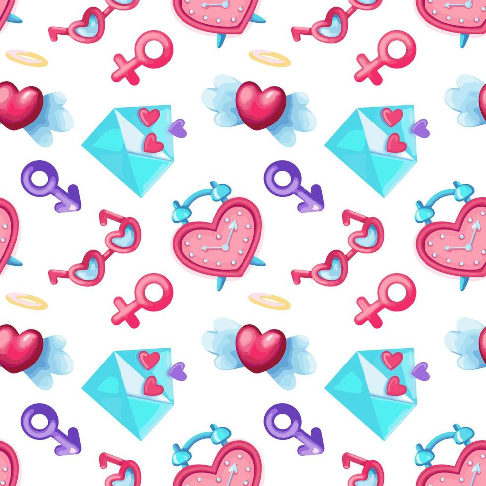 Pink seamless pattern for St Valentine Day vector