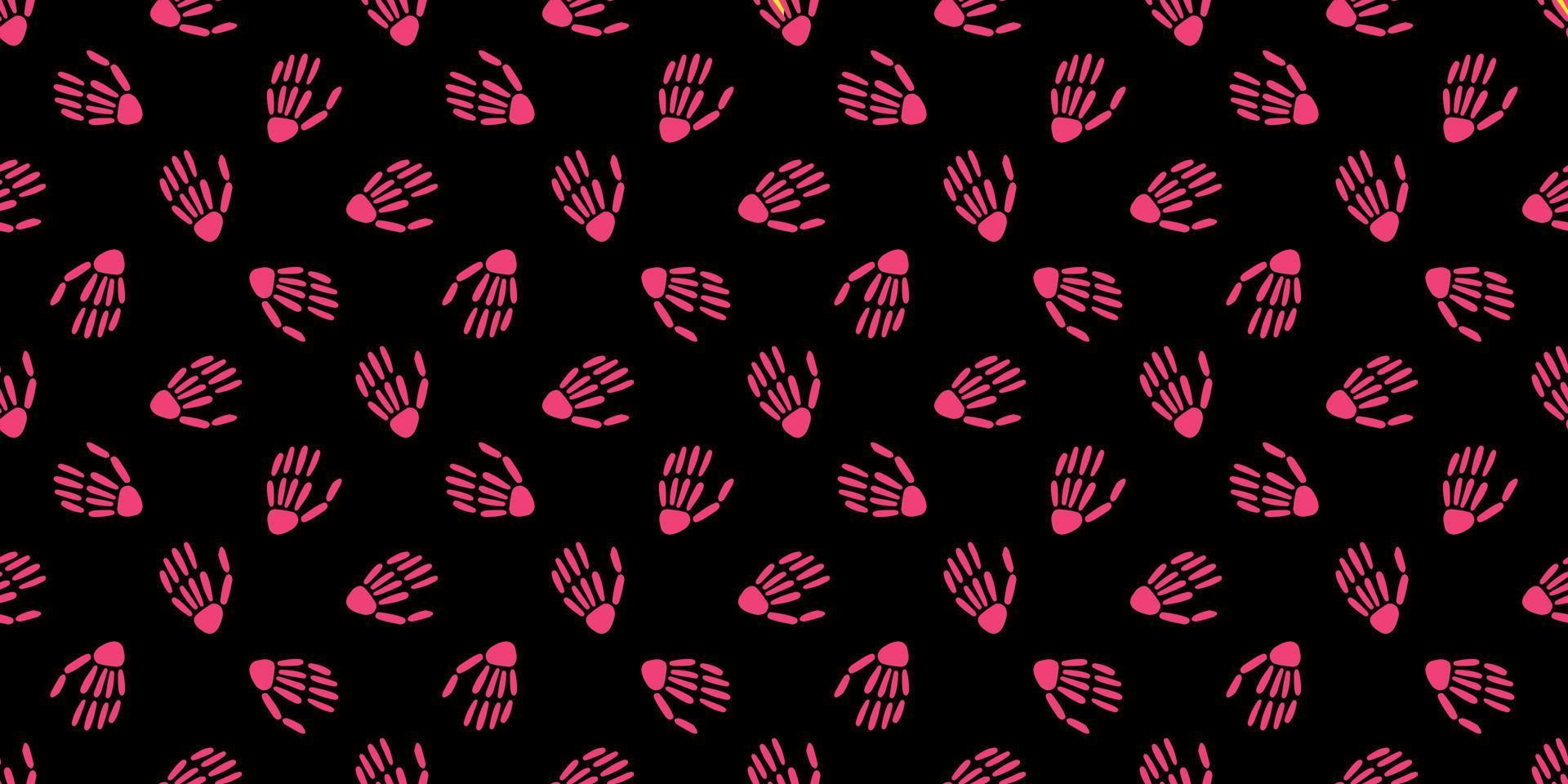 seamless pattern of Skeleton hands.Vector vector