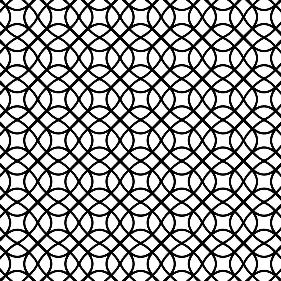 Black and white pattern with round and triangular elements vector