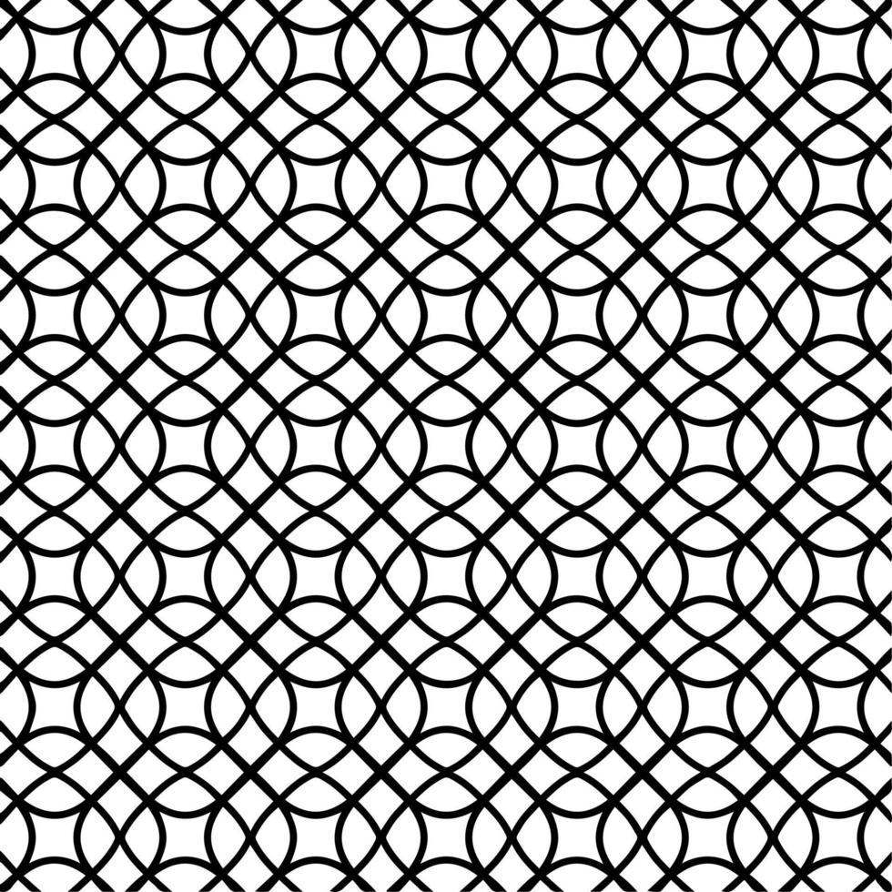 Black and white pattern with round and triangular elements vector