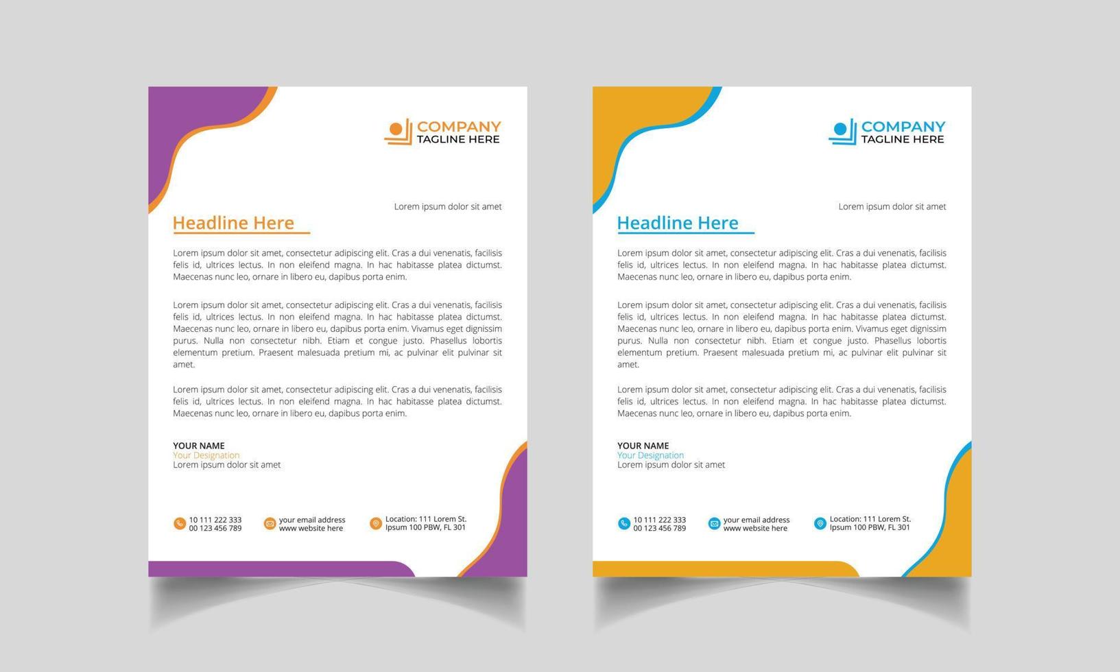 Letterhead pad design 14587282 Vector Art at Vecteezy