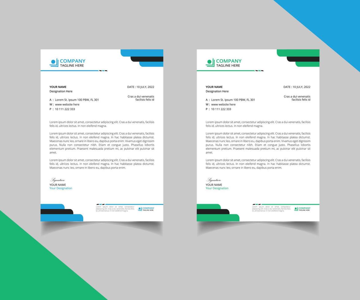 Letterhead pad design vector