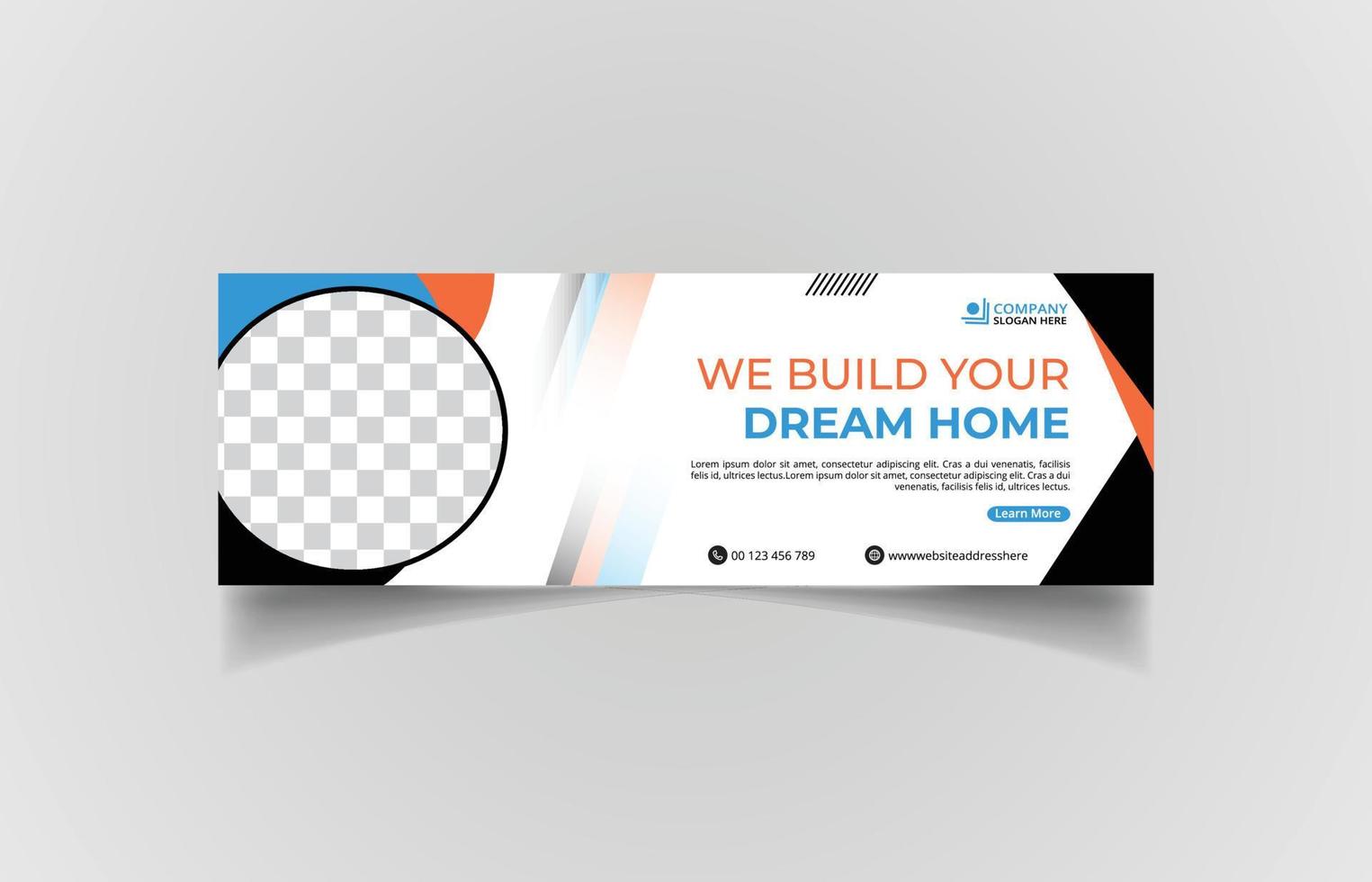 Social media cover template vector