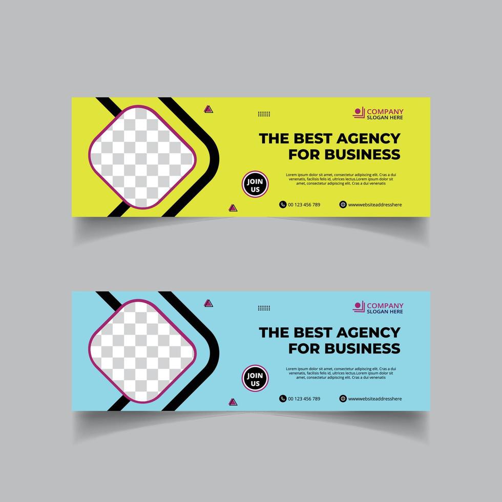 Social media cover template vector