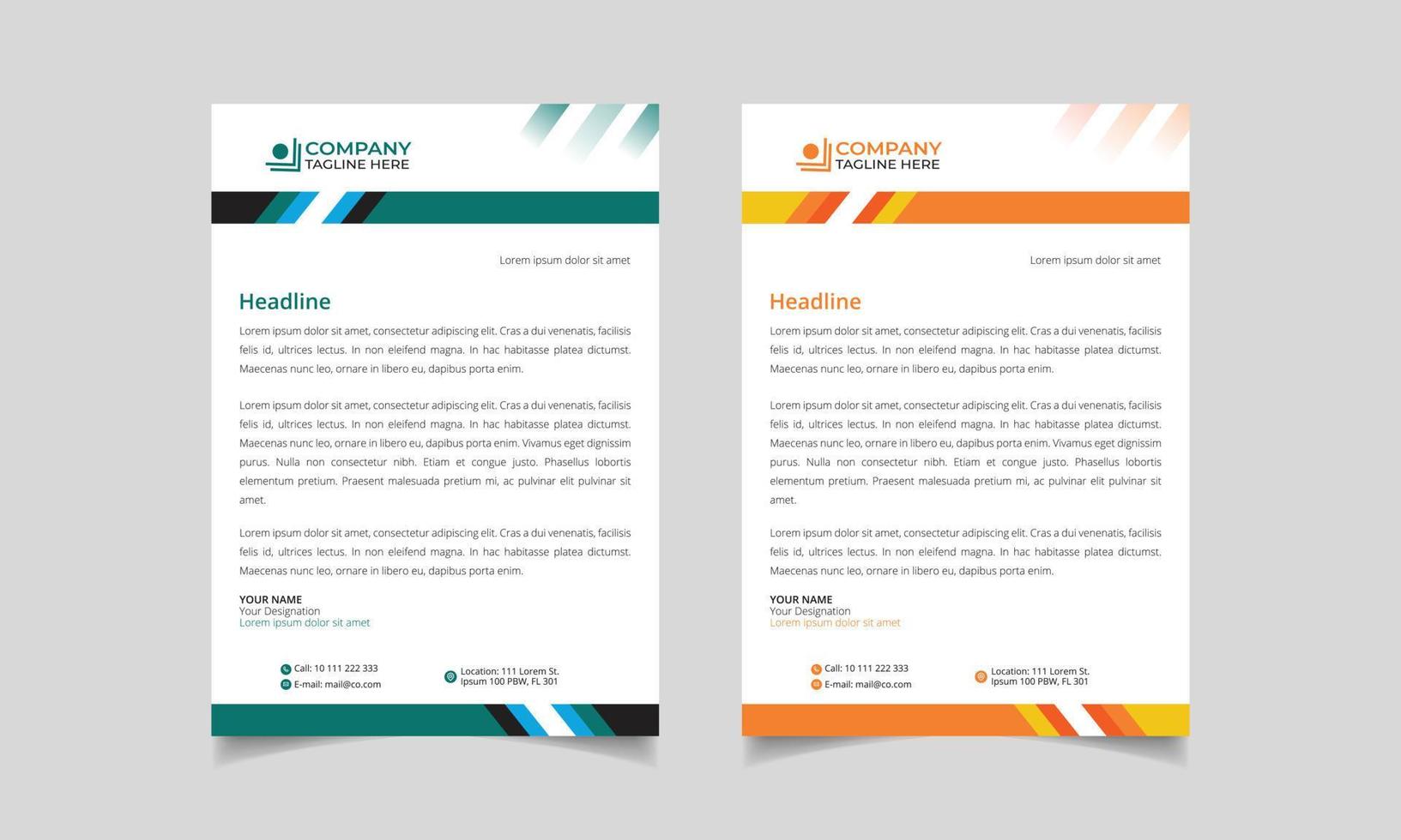 Letterhead pad design vector