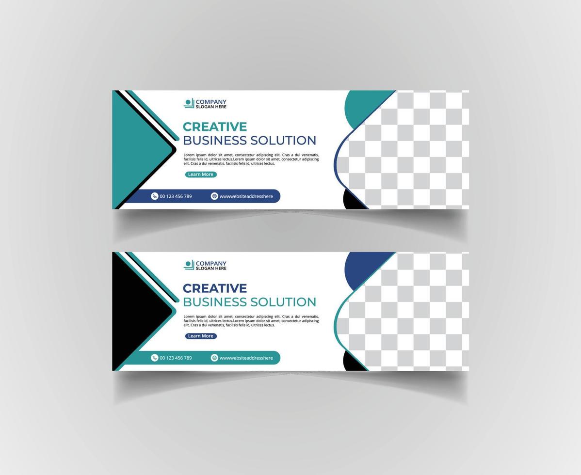 Social media cover template vector