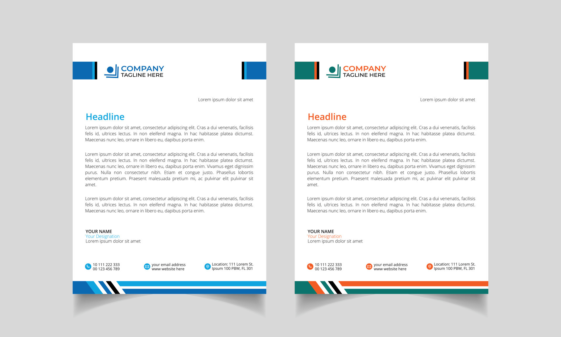 Letterhead pad design 14587306 Vector Art at Vecteezy