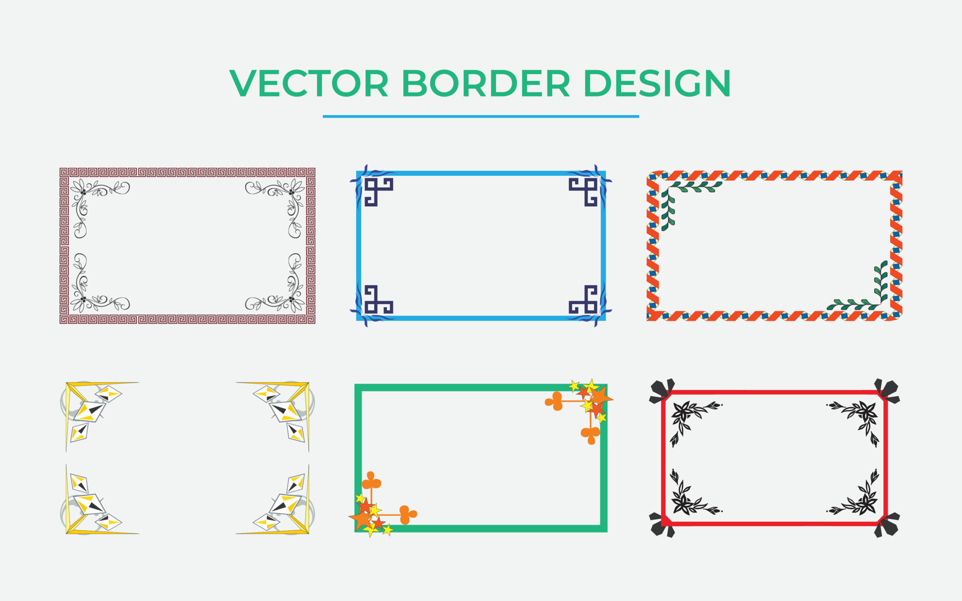Vector Border Set 14587320 Vector Art at Vecteezy