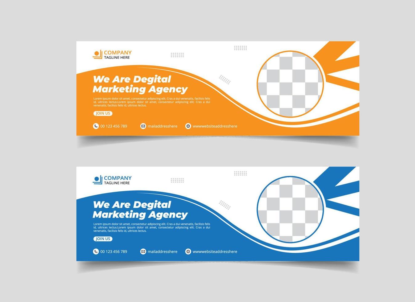 Social media cover template vector