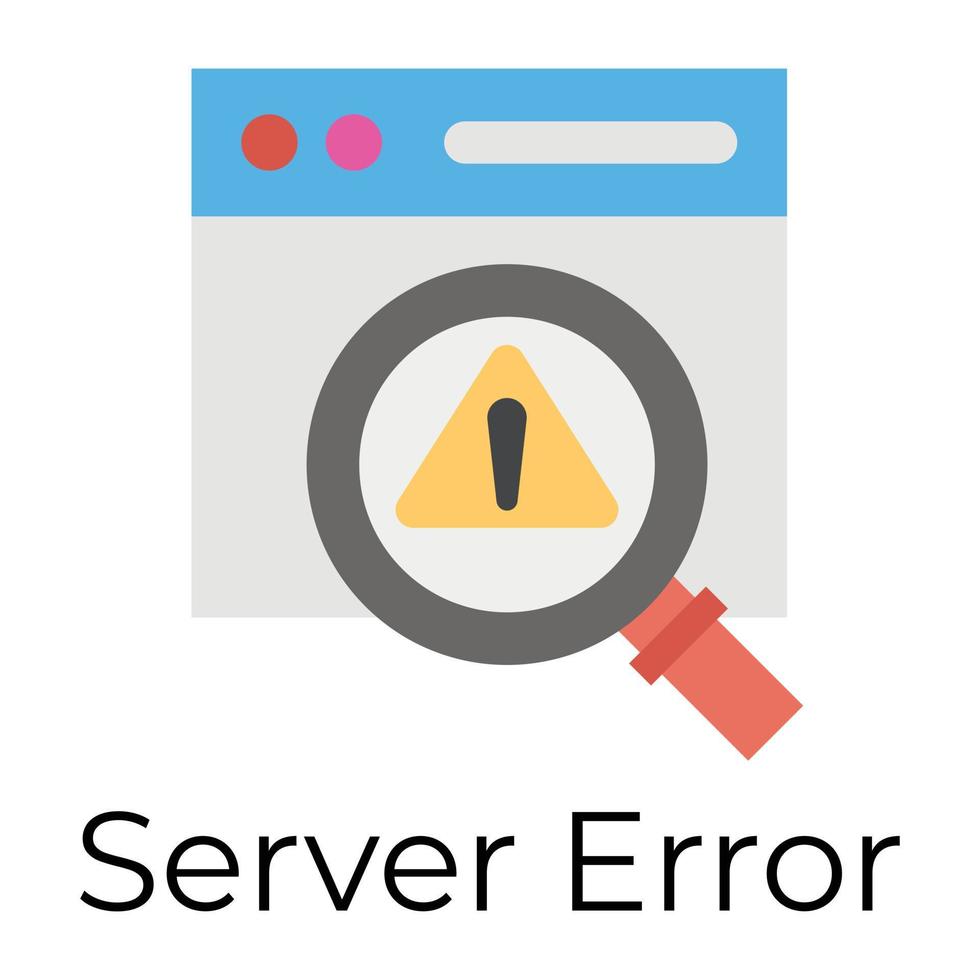 error de servidor de moda vector