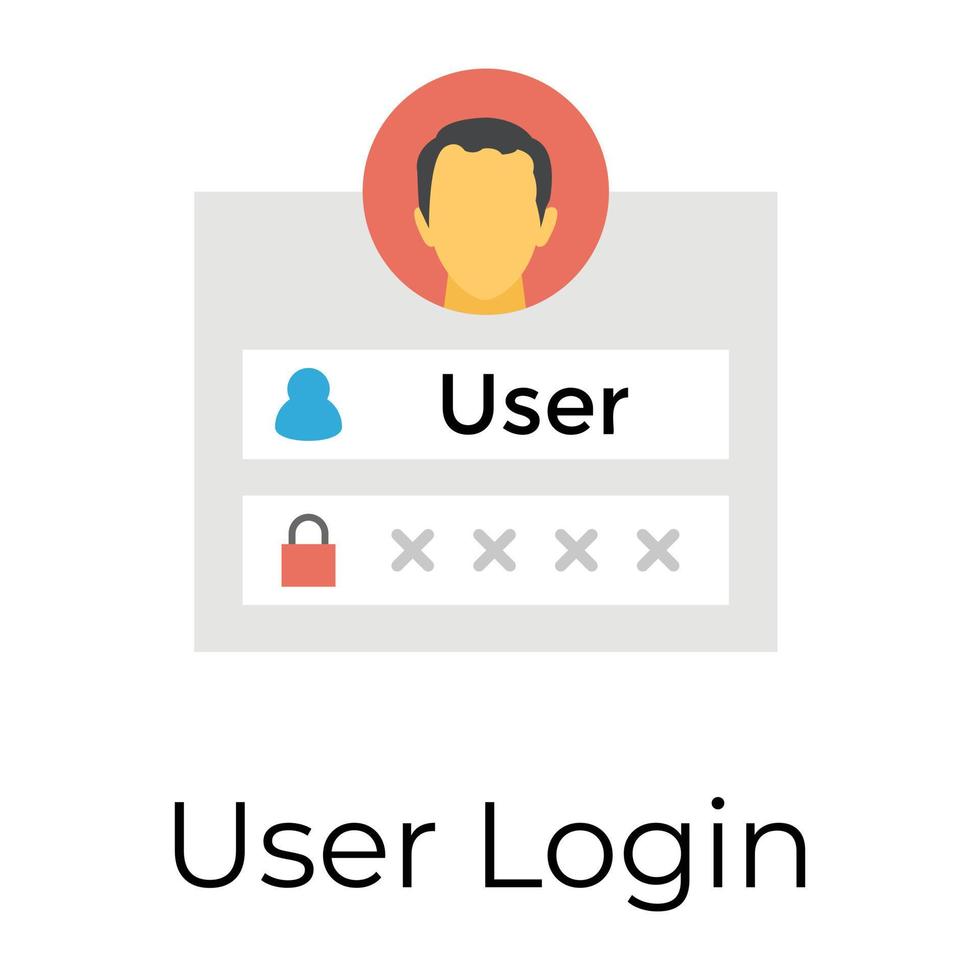 Trendy User Login vector