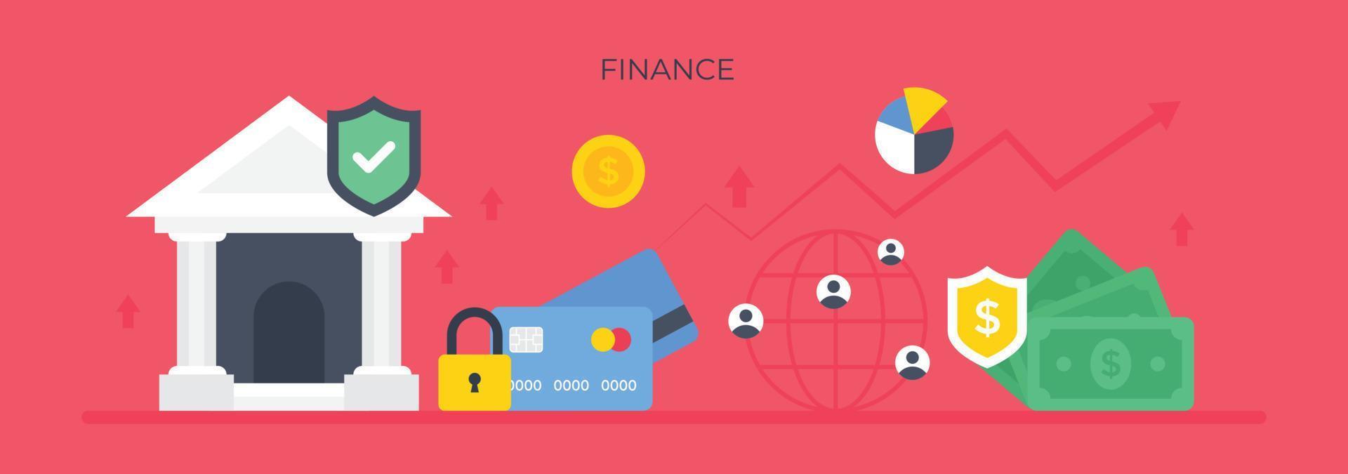 Trendy Finance Concepts vector
