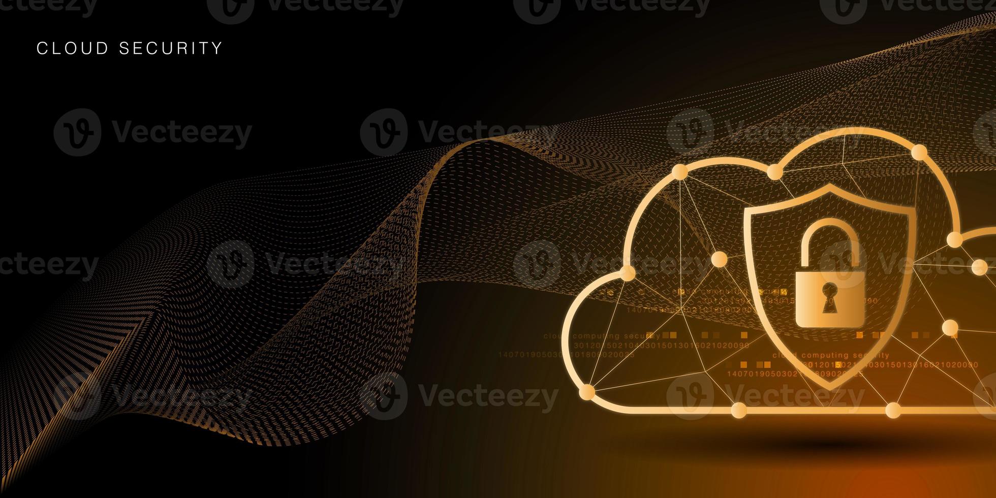 Abstract technology background protect system innovation. Cloud Security concept cybersecurity digital concept photo