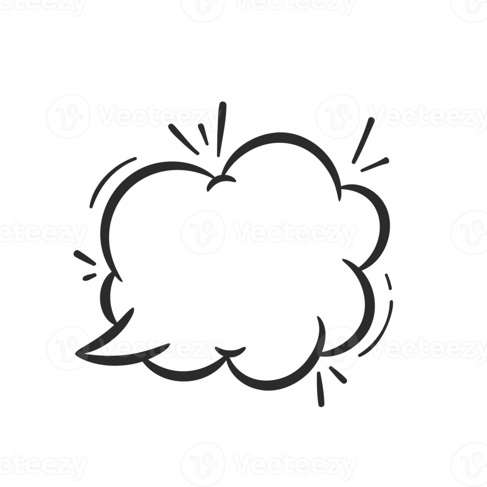 hand drawn speech bubble for chatting cartoon characters png