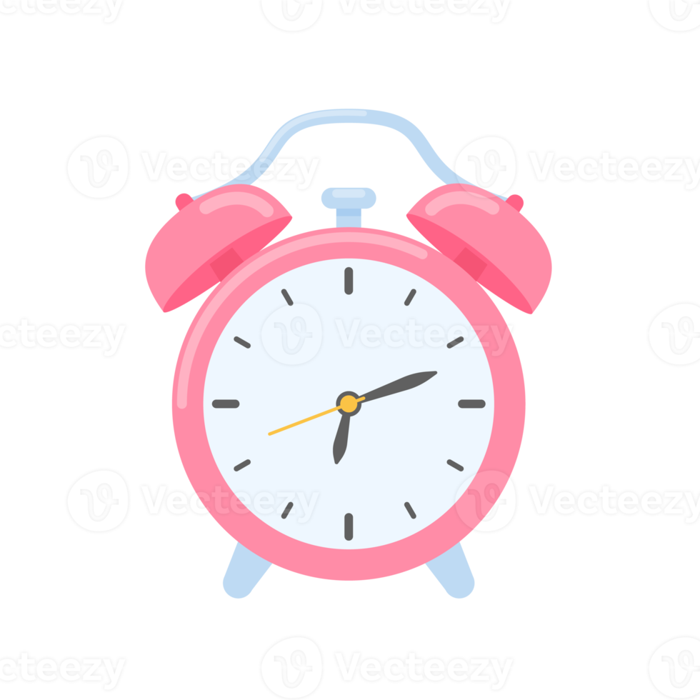 Loud alarm clock alerts wake up time and schedule. png