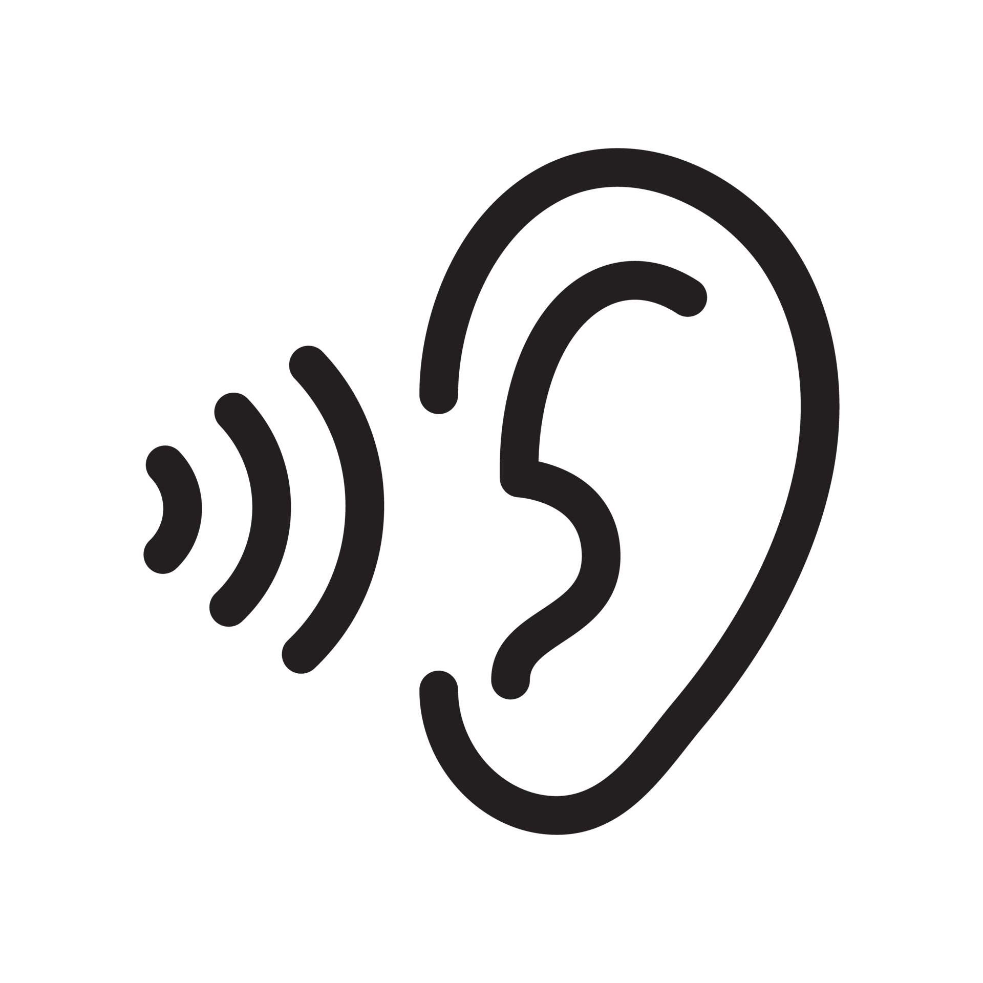 Ear Icon Ear Line Design The Concept Of Hearing Problems Isolated On ear-icon-ear-line-design-the-concept-of-hearing-problems-isolated-on