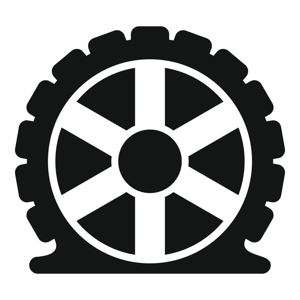 Auto tire icon, simple style. vector