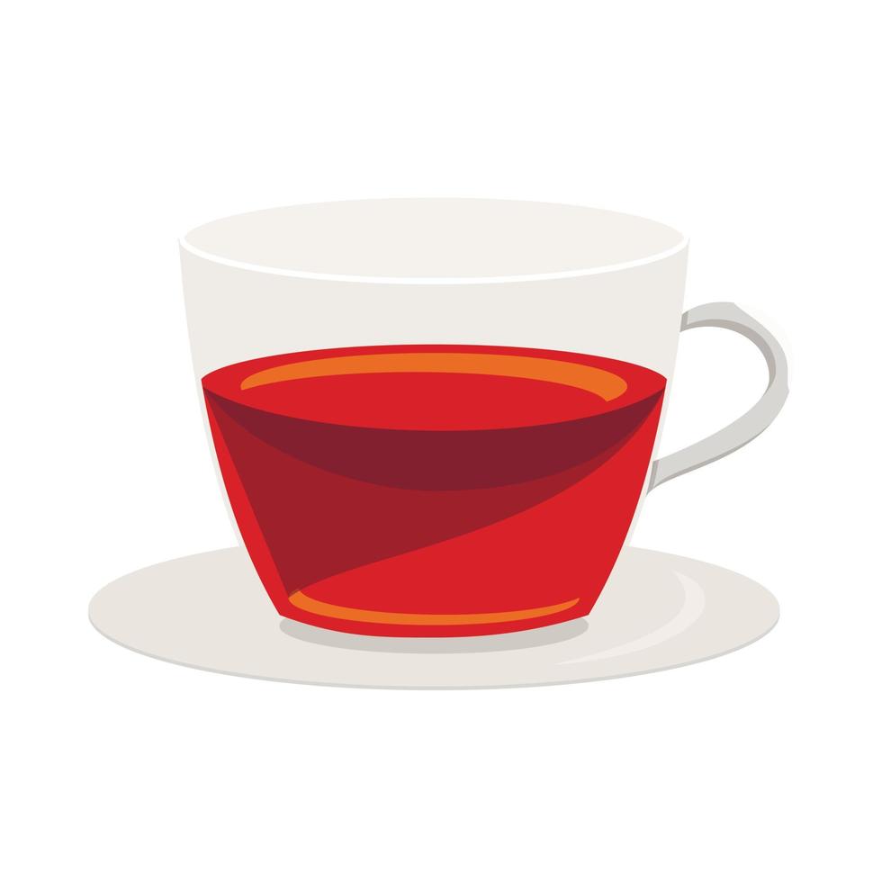 Cup of tea icon, cartoon style vector